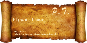 Pippan Timur névjegykártya